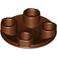LEGO Reddish Brown Plate, Round 2 x 2 with Rounded Bottom (Boat Stud) 2654 - 6037289