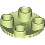 LEGO Yellowish Green Plate, Round 2 x 2 with Rounded Bottom (Boat Stud) 2654 - 6113048