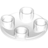 LEGO Trans-Clear Plate, Round 2 x 2 with Rounded Bottom (Boat Stud) 2654 - 6163901