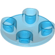 LEGO Trans-Dark Blue Plate, Round 2 x 2 with Rounded Bottom (Boat Stud) 2654 - 6171732