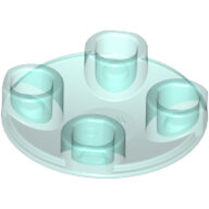 LEGO Trans-Light Blue Plate, Round 2 x 2 with Rounded Bottom (Boat Stud) 2654 - 6171733
