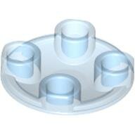 LEGO Trans-Medium Blue Plate, Round 2 x 2 with Rounded Bottom (Boat Stud) 2654 - 4278407