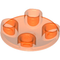 LEGO Trans-Neon Orange Plate, Round 2 x 2 with Rounded Bottom (Boat Stud) 2654 - 6171734