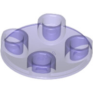 LEGO Trans-Purple Plate, Round 2 x 2 with Rounded Bottom (Boat Stud) 2654 - 6254636