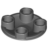 LEGO Dark Bluish Gray Plate, Round 2 x 2 with Rounded Bottom (Boat Stud) 2654 - 4278274