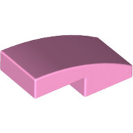 LEGO Bright Pink Slope, Curved 2 x 1 x 2/3 11477 - 6254396