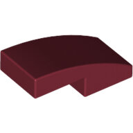 LEGO Dark Red Slope, Curved 2 x 1 x 2/3 11477 - 6173168