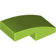 LEGO Lime Slope, Curved 2 x 1 x 2/3 11477 - 6069006