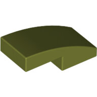 LEGO Olive Green Slope, Curved 2 x 1 x 2/3 11477 - 6031787