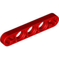 LEGO Red Technic, Liftarm Thin 1 x 5 - Axle Holes 11478 - 6214344