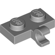 LEGO Light Bluish Gray Plate, Modified 1 x 2 with Clip on Side (Horizontal Grip) 11476 - 6028812