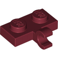LEGO Dark Red Plate, Modified 1 x 2 with Clip on Side (Horizontal Grip) 11476 - 6186001