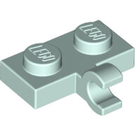 LEGO Light Aqua Plate, Modified 1 x 2 with Clip on Side (Horizontal Grip) 11476 - 6242253