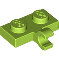 LEGO Lime Plate, Modified 1 x 2 with Clip on Side (Horizontal Grip) 11476 - 6237143