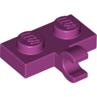 LEGO Magenta Plate, Modified 1 x 2 with Clip on Side (Horizontal Grip) 11476 - 6135604
