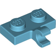 LEGO Medium Azure Plate, Modified 1 x 2 with Clip on Side (Horizontal Grip) 11476 - 6360056