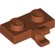 LEGO Dark Orange Plate, Modified 1 x 2 with Clip on Side (Horizontal Grip) 11476 - 6186049