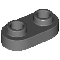 LEGO Dark Bluish Gray Plate, Round 1 x 2 with Open Studs 35480 - 6221607