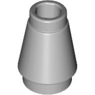 LEGO Light Bluish Gray Cone 1 x 1 with Top Groove 4589b - 4529241