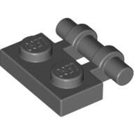 LEGO Dark Bluish Gray Plate, Modified 1 x 2 with Bar Handle on Side - Free Ends 2540 - 4210660