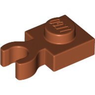 LEGO Dark Orange Plate, Modified 1 x 1 with Open O Clip Thick (Vertical Grip) 4085d - 6340735