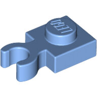 LEGO Medium Blue Plate, Modified 1 x 1 with Open O Clip Thick (Vertical Grip) 4085d - 4529115