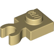 LEGO Tan Plate, Modified 1 x 1 with Open O Clip Thick (Vertical Grip) 4085d - 6352222