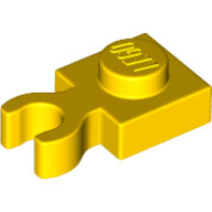 LEGO Yellow Plate, Modified 1 x 1 with Open O Clip Thick (Vertical Grip) 4085d - 6348065