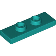 LEGO Dark Turquoise Plate, Modified 1 x 3 with 2 Studs (Double Jumper) 34103 - 6334098
