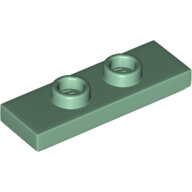 LEGO Sand Green Plate, Modified 1 x 3 with 2 Studs (Double Jumper) 34103 - 6335230