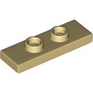 LEGO Tan Plate, Modified 1 x 3 with 2 Studs (Double Jumper) 34103 - 6211966