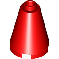 LEGO Red Cone 2 x 2 x 2 - Open Stud 3942c - 6056297