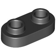 LEGO Black Plate, Round 1 x 2 with Open Studs 35480 - 6210270