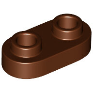 LEGO Reddish Brown Plate, Round 1 x 2 with Open Studs 35480 - 6248944
