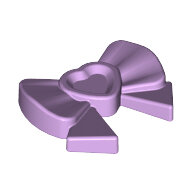 LEGO Lavender Friends Accessories Hair Decoration, Bow with Heart, Long Ribbon, and Small Pin 11618 - 6023826
