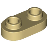 LEGO Tan Plate, Round 1 x 2 with Open Studs 35480 - 6212758
