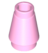 LEGO Bright Pink Cone 1 x 1 with Top Groove 4589b - 6329300