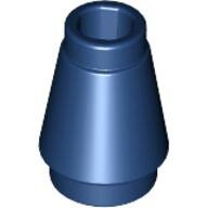 LEGO Dark Blue Cone 1 x 1 with Top Groove 4589b - 4529244