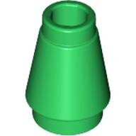 LEGO Green Cone 1 x 1 with Top Groove 4589b - 4529239