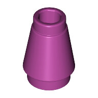 LEGO Magenta Cone 1 x 1 with Top Groove 4589b - 6003007