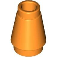 LEGO Orange Cone 1 x 1 with Top Groove 4589b - 4518029