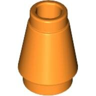 LEGO Orange Cone 1 x 1 with Top Groove 4589b - 4518029