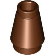 LEGO Reddish Brown Cone 1 x 1 with Top Groove 4589b - 4529242