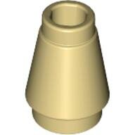 LEGO Tan Cone 1 x 1 with Top Groove 4589b - 4529237