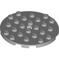 LEGO Light Bluish Gray Plate, Round 6 x 6 with Hole 11213 - 6015349
