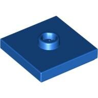 LEGO Blue Plate, Modified 2 x 2 with Groove and 1 Stud in Center (Jumper) 87580 - 4565319