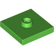 LEGO Bright Green Plate, Modified 2 x 2 with Groove and 1 Stud in Center (Jumper) 87580 - 4565388