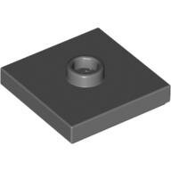 LEGO Dark Bluish Gray Plate, Modified 2 x 2 with Groove and 1 Stud in Center (Jumper) 87580 - 4565322