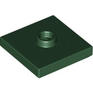 LEGO Dark Green Plate, Modified 2 x 2 with Groove and 1 Stud in Center (Jumper) 87580 - 6186827