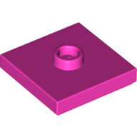 LEGO Dark Pink Plate, Modified 2 x 2 with Groove and 1 Stud in Center (Jumper) 87580 - 6134285